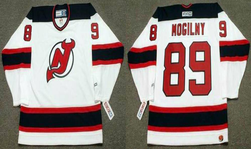 2019 Men New Jersey Devils #89 Mogilny white CCM NHL jerseys->new jersey devils->NHL Jersey